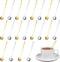 20 Pcs 6.8 Inches Coffee Spoons, Espresso Spoons, Stainless Steel Stirring Spoons with Long Handle, Cute Coffee Bar Accessories, Mini Gold Spoons ...