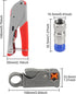 RG6 RG59 Coax Cable Compression Crimper Tool Kit,with 10 pcs Coaxial Compression Fitting Connector,Compression Tool, Coax Cables Stripper for Cabl...