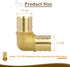 JUWO 1/2" Pex Fitting, 25 Pack PEX Elbow 90 Degree for Plumbing Repairs, Sturdy and Durable Brass Crimp Fitting...
