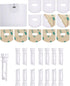 40 Sets of Clear Vertical Blind Repair Tabs Blind Fixers Vertical Blind Slat Replacement (80 PCS) with 15 PCS White Vertical Blind Stem Parts for ...