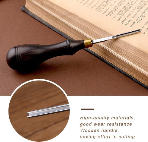 Leather Edge Bevelers, Edge Skiving Beveler 1.8mm, Leather Working Tools Leather Skiver Tool for Leathercraft Working (2#)...