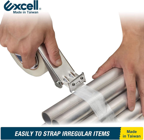 Excell Heavy Duty Filament Tape Dispenser (Fits 1 inch Wide) Strapping Tape Dispenser for Taping, Sealing carton, and Moving box...