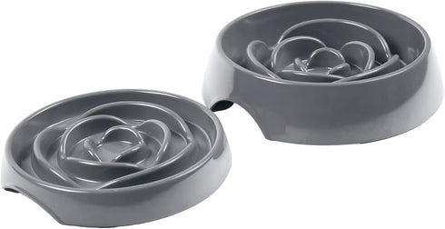 Messy Mutts Interactive Slow Feeder | Puzzle Slow Feeder Dog or Cat Bowl | Enrichment Food Dish to Slow Eating, Prevent Bloating | 9.8” x 2.2” | 3...