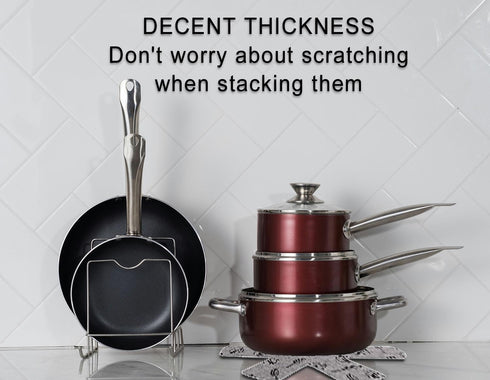Pot and Pan Protectors Cookware for Stacking 12 Pcs (10" 14" 15"), Cookware Protector Set, Pots and Pans Dividers, Avoid Scratching Marring Protec...