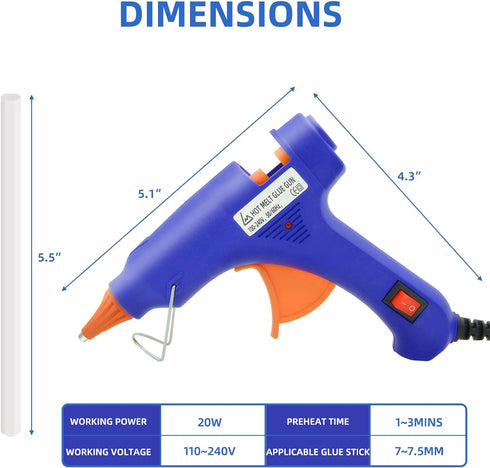 Hot Glue Gun Kit, Mini Hot Melt Glue Gun for Crafts with 30 Glue Sticks and Carry Case, Hot Mini Glue Guns for Craft, School DIY Arts, and Home Re...