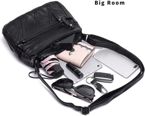 Crossbody Bags for Women Waterproof Shoulder Bag Messenger Bag Casual PU Leather Ladies Purse Handbag Cross Body Hand Bag...