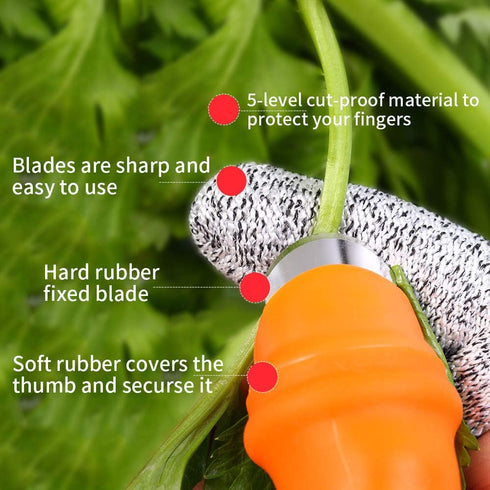 Upgrade Garden Silicone Thumb Knife, Harvesting Plant Knife, Gardening Gifts?Garden Knife?Finger Knife Picking for Trim Garden Vegetable Gardening...