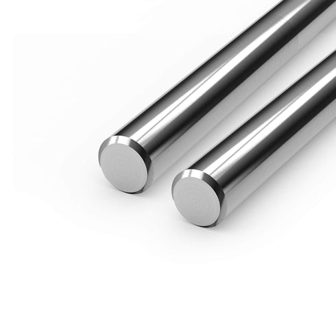 Linear Motion Rods, FEYRINX 2PCS 8mm x 370mm (.315 x 14.57 inches) Case Hardened Chrome Linear Rail Shaft for 3D Printer, DIY, CNC - Metric h8 Tol...