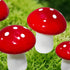10Pcs Red Garden Stakes Mushroom Miniatures Indoor Outdoor Silhouette Fairy Garden Lawn Yard Decorations Lawn Inset Craft Decorative Garden Stakes...