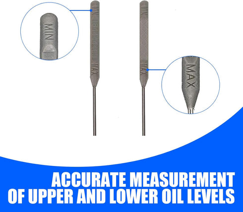 1 PC Car Oil Dipstick with Handle, 46.46In Durable Metal Vehicle Engine Oil Indicator Tool Replacement, Automotive Oil Dipstick Accessories OEM #3...