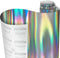 VViViD Silver Holographic Chrome Vinyl Wrap Rainbow Finish Roll DIY Air-Release Adhesive Film (1ft x 5ft)...