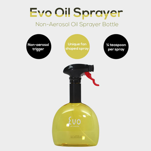 Evo Oil Sprayer Minis, Non-Aerosol for Olive, Cooking Oils, and Vinegars, 8-Ounce Capacity, 1 Each Yellow and Green...