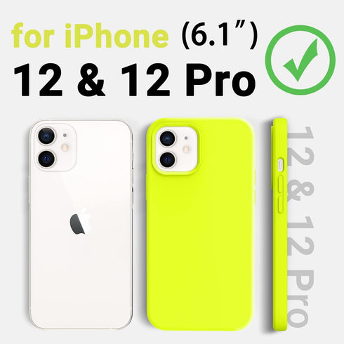 AOTESIER Compatible with iPhone 12 Case and iPhone 12 Pro Case 6.1 inch,Silky Touch Premium Soft Liquid Silicone Rubber Anti-Fingerprint Full-Body...