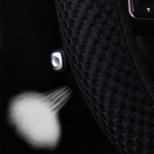 3PCS 15Inch Car Steering Wheel Cover Armrest Cover Gear Shift Cover Set, Microfiber Breathable Anti-Slip Automotive Steering Wheel Protector, Vehi...