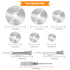 Cutting Wheel Set for Drills Rotary Tool, 8Pcs HSS Rotary Drill Saw Blades Steel Saw Disc Wheel Cutting Blades with 1/8" Straight Shank Mandrel, o...