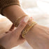 14K Gold Filled Stainless Steel Paperclip Chain Bracelet for Women, 7.5” Rectangle Link Bracelets, Waterproof and Never Tarnish...