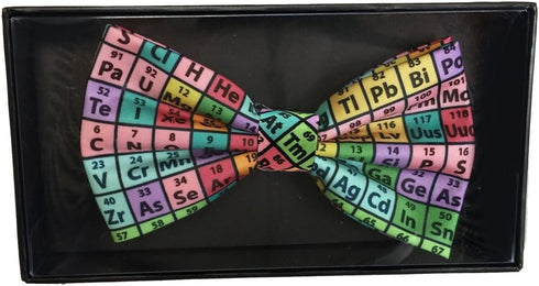 Periodic Table of Elements Chemistry Bow Tie, Rainbow, Microfiber...