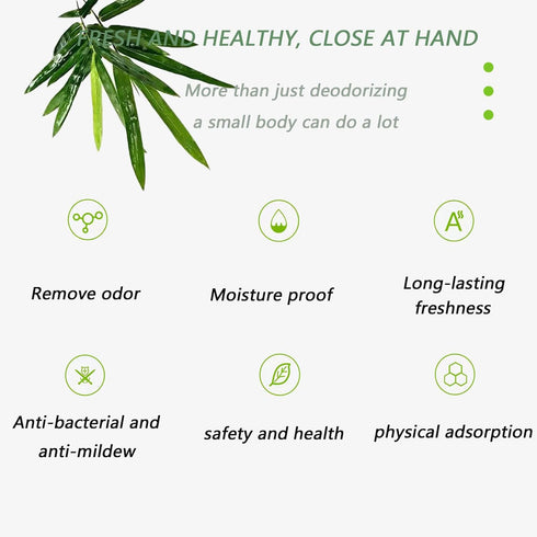 Activated carbon deodorizers are suitable for homes, refrigerators, wardrobes, and cars - a set of 5, used for deodorization, moisture-proof, and ...