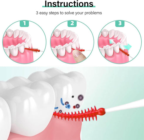Ndzefan160PCS Portable Silica Gel Toothpick Toothbrush Original Suitable for Oral Care of Adults and Children Soft,Toothpick Brushes Teeth Cleanin...