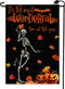 Skeleton Pumpkin Fall Halloween Garden Flag 12x18 Inch Double Sided It’s The Most Wonderful Time Of The Year Autumn Seasonal Maple Leaf Black Pati...