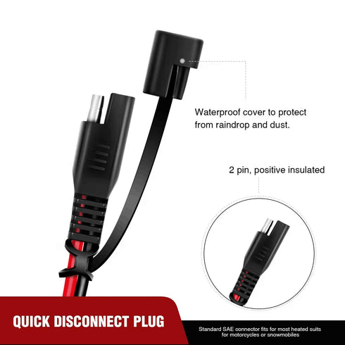 20A/30A/40A SAE Connector, 10AWG SAE Battery Connector, Ring Terminal Harness Accessory Cable...