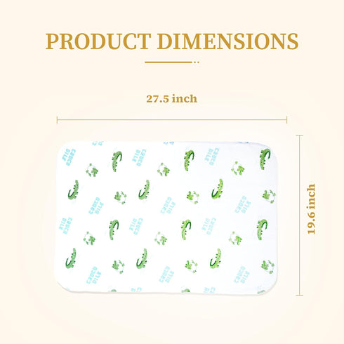 Safe and Sound Baby Diaper Changing Pad, Waterproof 27.5x19.6 inch Portable Reusable Soft Changing Pad Liners Mat, Leakproof Crib Diaper Pad Unise...