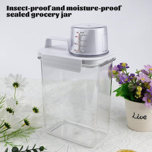 Laundry Detergent Dispenser for Laundry Room for Detergent Softener Bleach Powder Soda etc(1800ml)...