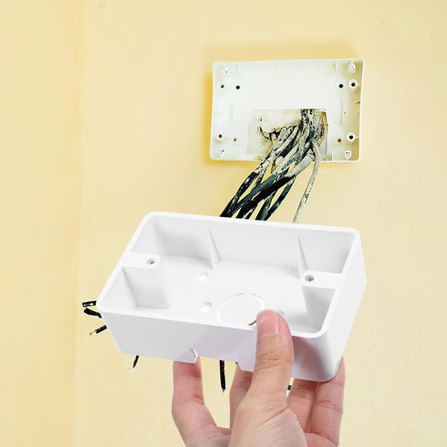 5pcs Surface Mount Outlet Box, 1 Gang Outlet Junction Box ABS Electrical Enclosure Box, Plastic Electrical Box Insulation Box for Home Electrical ...