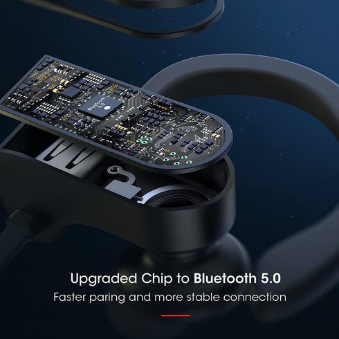 Bluetooth Headphones V5.0,Running Headphones w/16 Hrs Playtime, Bass+ HD Stereo Wireless Sports Earphones w/IPX7 Waterproof Earbuds in Ear for Wor...