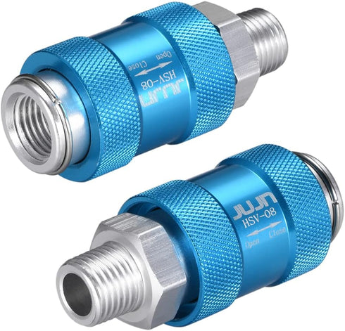 uxcell Speed Control Valve Aluminum HSV-08 G1/4 Thread Pneumatic Flow Control Manual Hand Slide Valve 3Pcs...