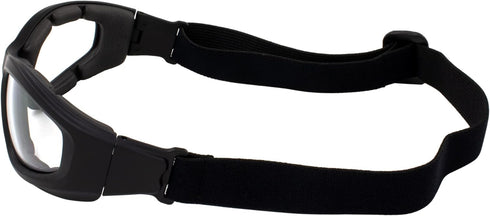 Epoch Eyewear Padded Motorcycle Riding Goggles Clear Lens ANSI Z87.1 Safety Rated...