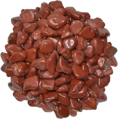 Hypnotic Gems Materials: 1/2 lb Red Jasper Tumbled Stones - Grade 1 - XSmall - 0.5" to 1" Avg. - Bulk Natural Rocks Polished Gemstone Supplies for...