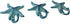 Starfish Cast Iron Wall Hooks Antique Blue - Set of 3 for Coats, Aprons, Hats, Towels, Pot Holders, More...