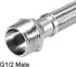 uxcell Faucet Supply Line Connector G1/2 Female x G1/2 Male 16 Inch Length 304 Stainless Steel Hose 2Pcs...
