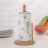 Wood Paper Towel Holder, Wooden Paper Towel Holder Countertop with Wooden Base, Kitchen Roll Holder Paper Towel Stand Countertop & Roll Organizer ...