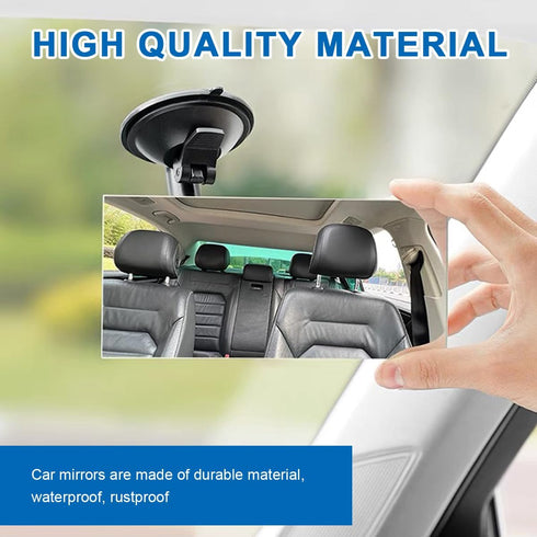 Blind Spot Adjustable Car Mirror, 3.35'' Round Blind Spot Mirror, Rear View Mirror With Adjustable Suction Cup, Long Arm HD Wide Angle Mirror, Uni...