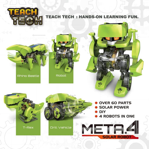 "Meta.4", Transforming Robot, STEM Solar Toys for Kids 8+...