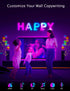 Cute Nightstand Desk Letter Lamps - Alphabet character LED Letter Lights Smart APP with Music Sync Beside Table Lamp for Bedroom Nightstand Gift R...