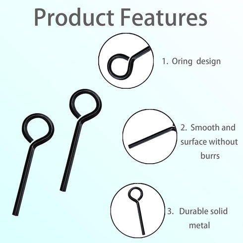 10PCS 5/32” Hex Key Dogging Key with Full Loop, Black Allen Key Ring Wrench Door Key, Solid Metal Six-Edge Screw Driver for Push Bar Panic Exit De...