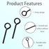10PCS 5/32” Hex Key Dogging Key with Full Loop, Black Allen Key Ring Wrench Door Key, Solid Metal Six-Edge Screw Driver for Push Bar Panic Exit De...