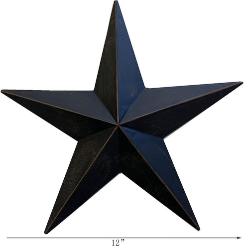 rainbow handcrafts Rustic Metal 3D Barn Star Patriotic Wall Decoration Americana Wall Art July 4th Country Americana Patriotic Wall Ornament,Outdo...