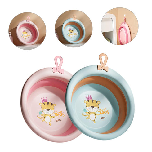 2pcs Baby Folding Washbasin Infant Washing Basin Infant Face Bathtub Travel Collapsible Basin Foldable Basin for Infant Baby Face Basin Wash Basin...