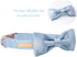 Unique style paws Dog Collar, Blue Silk Dog Collar with Bow, Soft Bowtie Adjustable Pet Collar Gift for Female or Male X-Large Dogs...