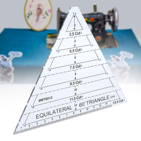 Fdit Light and Thin Acrylic Triangle Ruler, Easy to use Triangle Quilting Ruler, Clear Number for Home Kitchen...