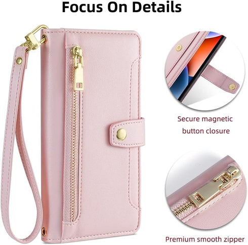 Asuwish Phone Case for Samsung Galaxy A71 5G Wallet Cover and Screen Protector Zipper Leather Flip Credit Card Holder Slot Kickstand Mobile Cell A...