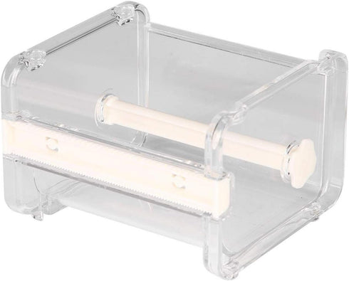 Tape Cutter, Transparent Washi Adhesive Tape Dispenser 2 in 1 Office Stackable Desktop Washi Tape Holder with Cutter Roll Tape Holder Organize One...