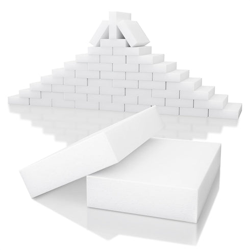 50Pcs Melamine Sponges for Cleaning - 10x6x2cm Magic Eraser Sponge Dish Sponges Kitchen Cleaning Supplies Baseboard Cleaning Tool White - Bathroom...
