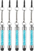 MECCANIXITY 5pcs Stylus Pen for Touch Screens Mini Crystal Diamond Capacitive Pens for Universal All Touchscreen Devices, Light Blue......