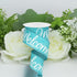 Welcome Canvas Wired Ribbon, White Script on Turquoise Teal Ribbon, 2.5 Inches x 10 Yards...