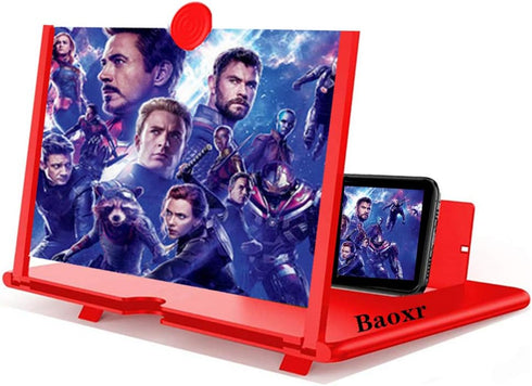 3D Screen Magnifier Amplifier, Boolian,HD Amplifier Projector for Movies, Videos and Games. Foldable Phone Stand with Screen Amplifier for All Sma...